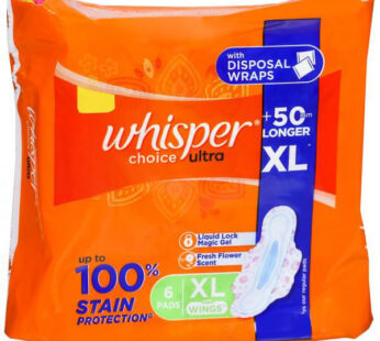 Whisper Choice Ultra XL Wings Sanitary Pads Pack Of 6